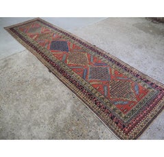 Antique Heriz Runner with Unusual Design, Circa 1900