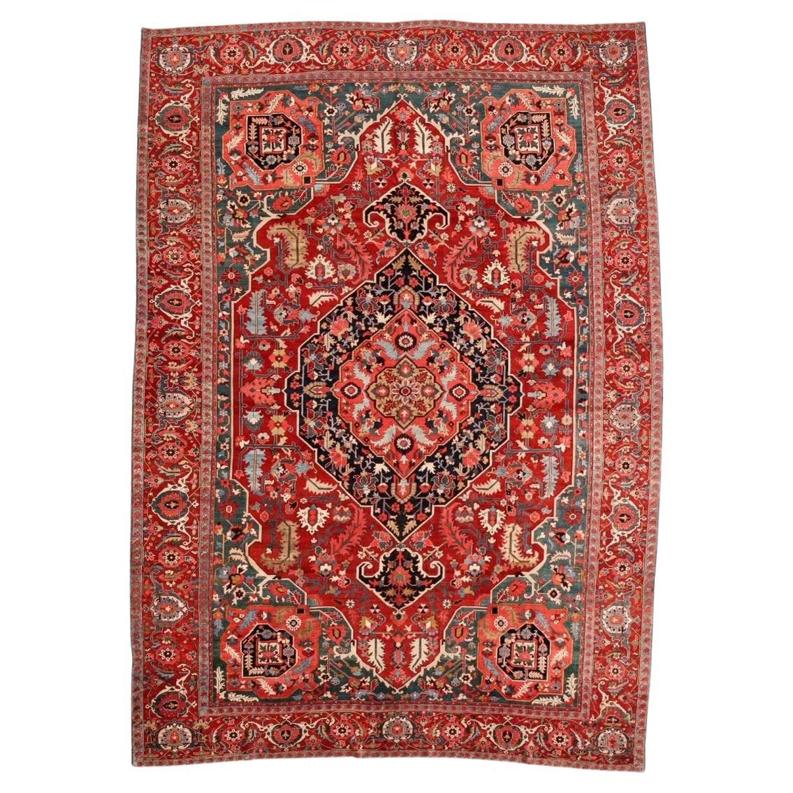 Antique Heriz Serapi Carpet/Rug For Sale