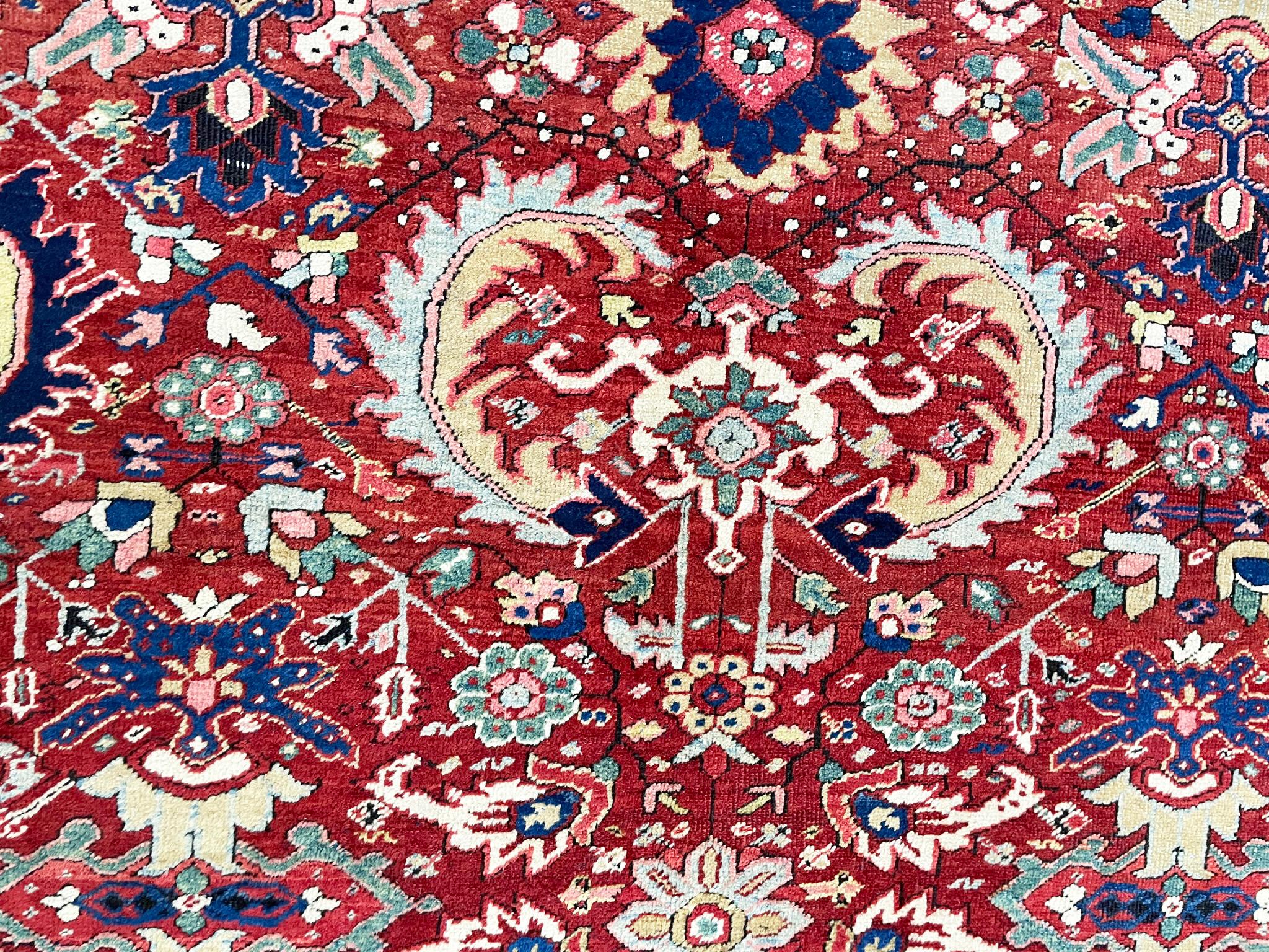 Antique Heriz, Serapi Oriental Carpet, Most Decorative For Sale 2