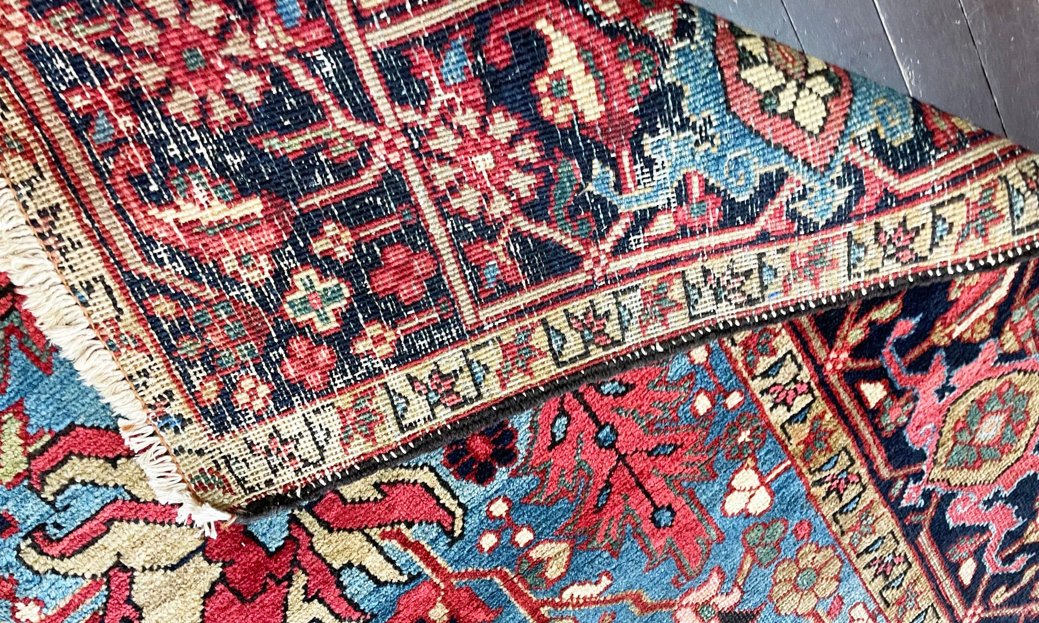 Persiano Antico tappeto orientale Heriz / Serapi, 1910 circa in vendita
