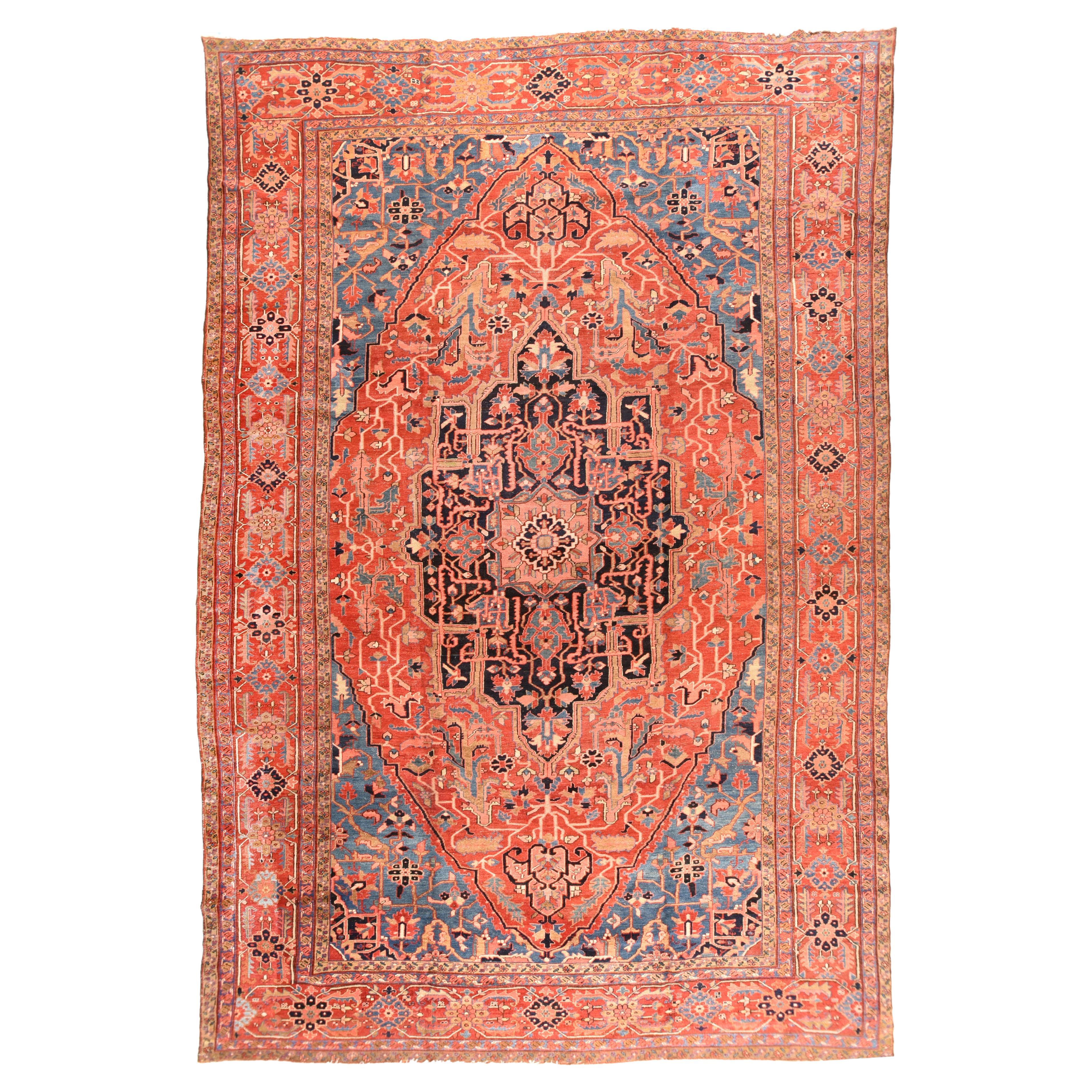 Antique Heriz Serapi Rug For Sale