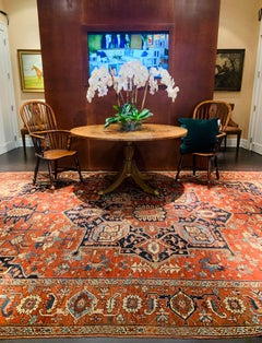 Antique Persian Heriz Serapi Rug, Hand-Woven Wool, 9'8" x 13'4"