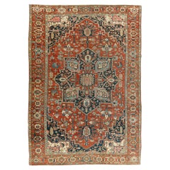 Alfombra antigua Heriz Serapi, 9'8 X 13'4