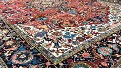 Antique Heriz Serapi Rug Carpet, circa 1890