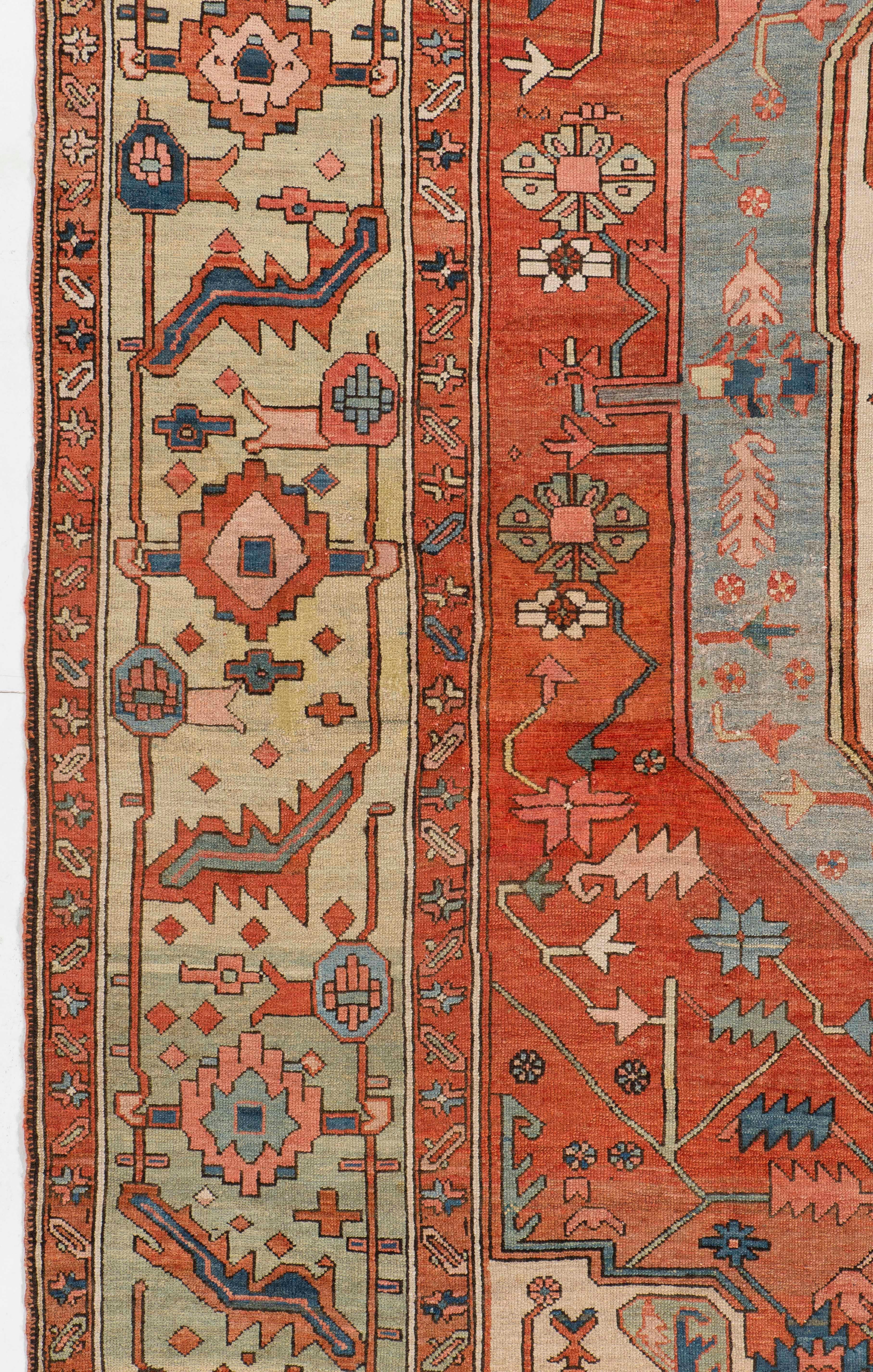 Antiker Heriz-Serapi-Teppich, um 1890  11'5 x 14'4 (19. Jahrhundert) im Angebot
