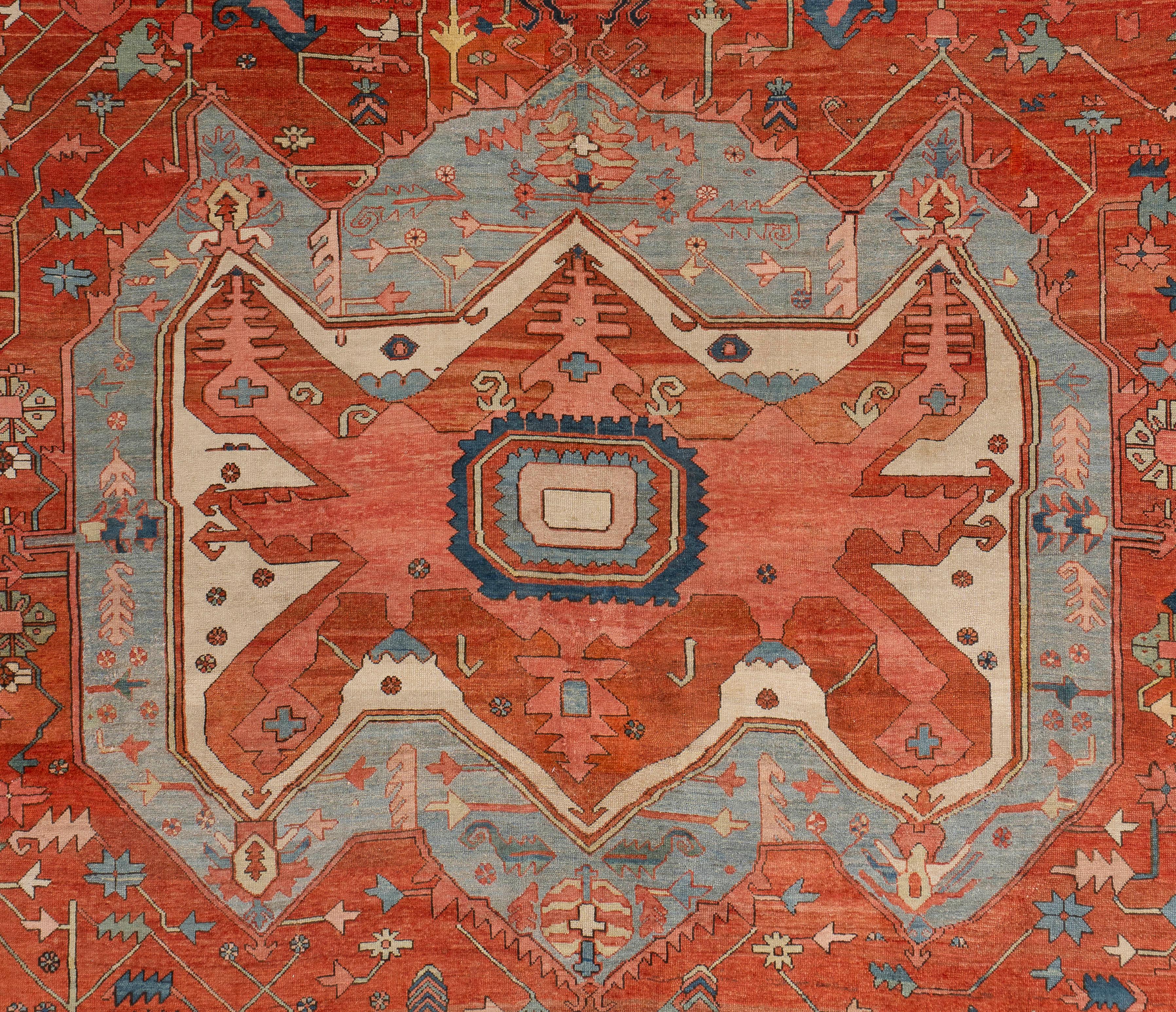 Antiker Heriz-Serapi-Teppich, um 1890  11'5 x 14'4 im Angebot 1