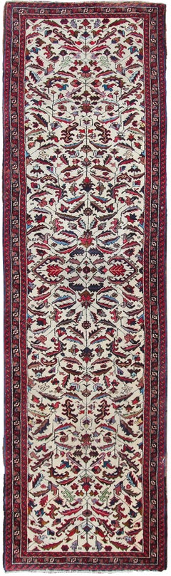 Antiker Heriz Serapi Teppich Persischer Serapi Läufer Teppich Handgefertigt Persischer Teppich 3x11