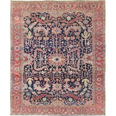 Antique Heriz-Serapi Fine Rug in Medium Denim Blue
Geomorphic Floral Patterns Antique Heriz-Serapi Fine Rug in Medium Denim Blue
Geomorphic Floral Patterns