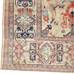 Early 20th Century Persian Heriz Silk Rug
