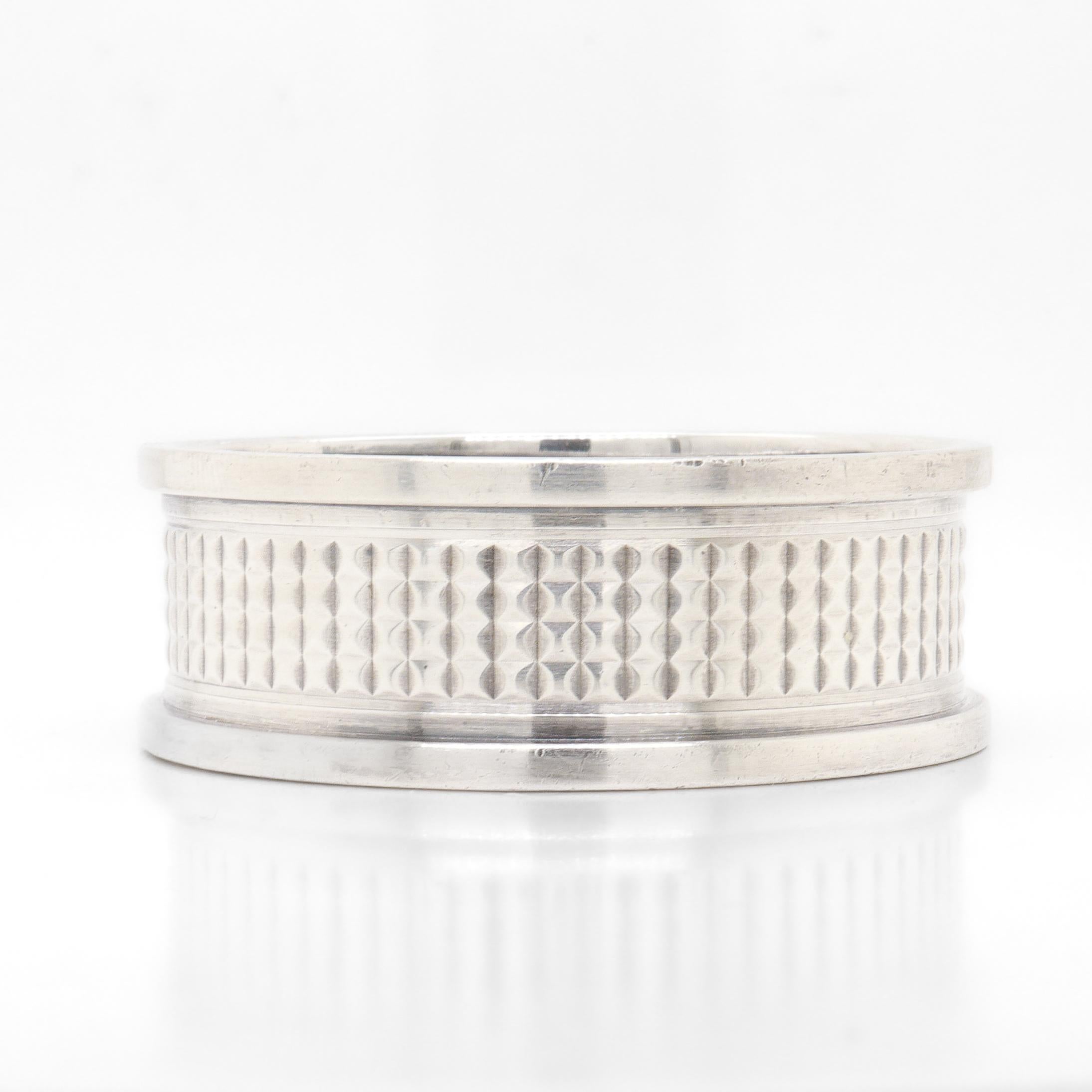 Argento 925 Antico porta tovaglioli in argento di Hermès in stile Art Deco e scatola in vendita