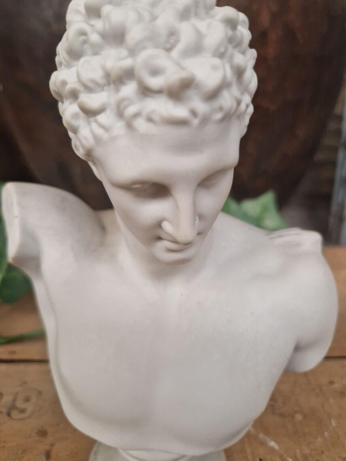 Antique Hermes Bust in Carved Biscuit French Origin For Sale 3