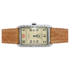 Antique HERMES Tank watch. Art Deco Genuine Hermes Manual wristwatch.