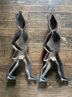 Antique Hessian Soldier Figural Cast Iron Sculptures (No back legs included.)