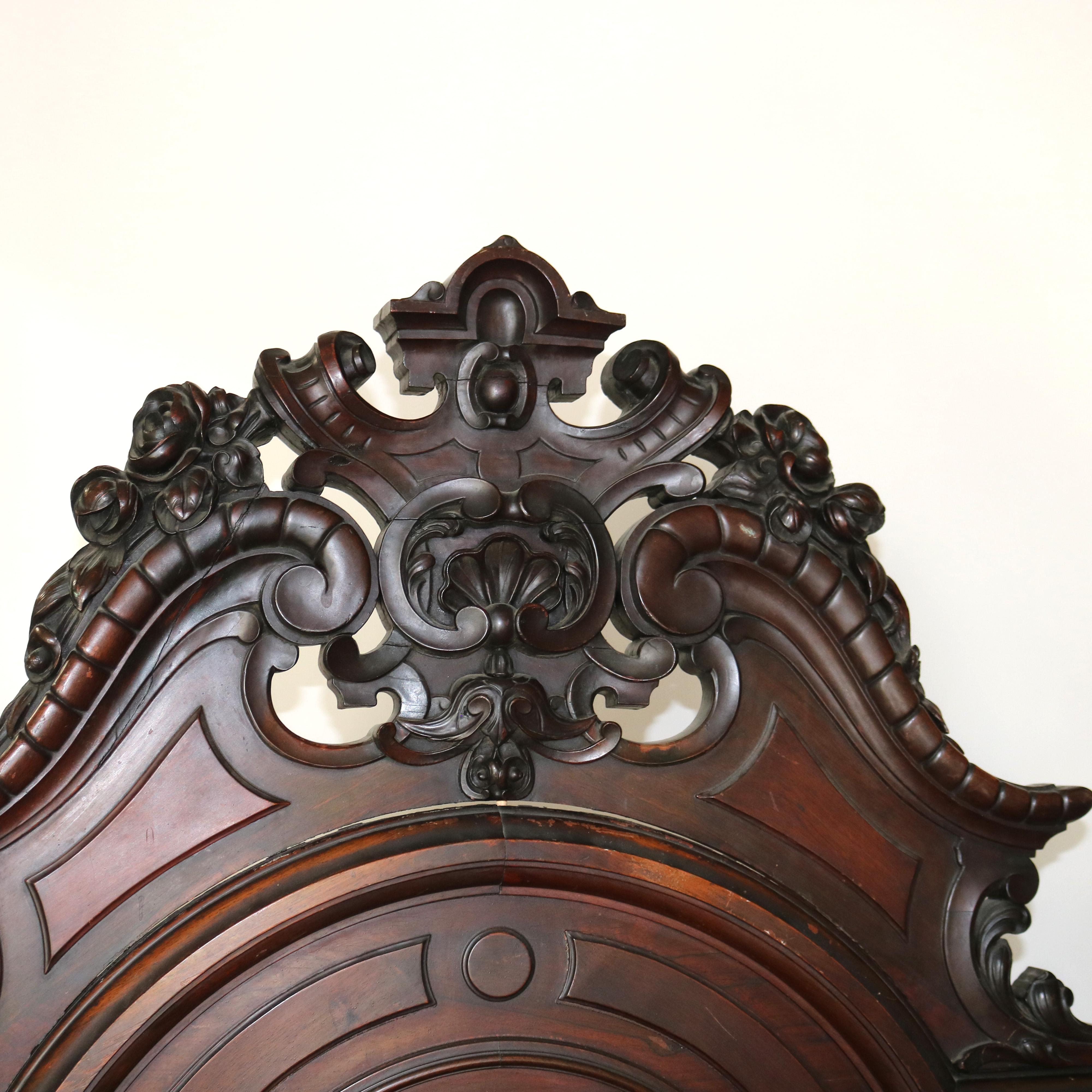 ***Reduced In-House Delivery Rates - Click on “Ask Seller” to Request a Quote***

Antique Heurter Brothers School Victorian Rococo Revival Carved Rosewood Bed C1870

Head Board - 86.25