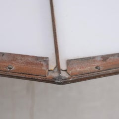 Antique Hexagonal Opaline Metro Light PendantLantern '2 Available'