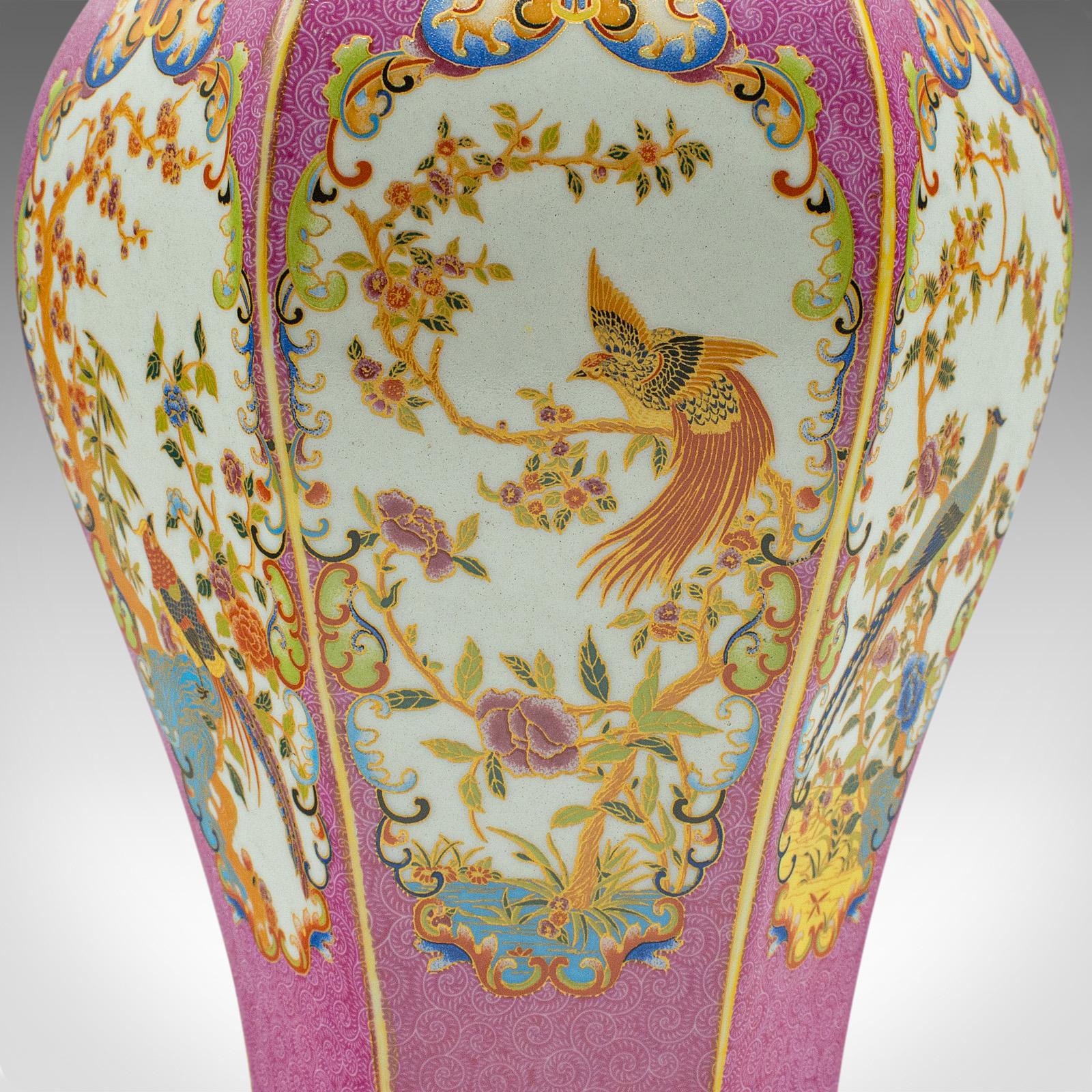 Antike sechseckige Posy-Vase, Chinesisch, Keramik, Balusterurne, viktorianisch, Qing im Angebot 6