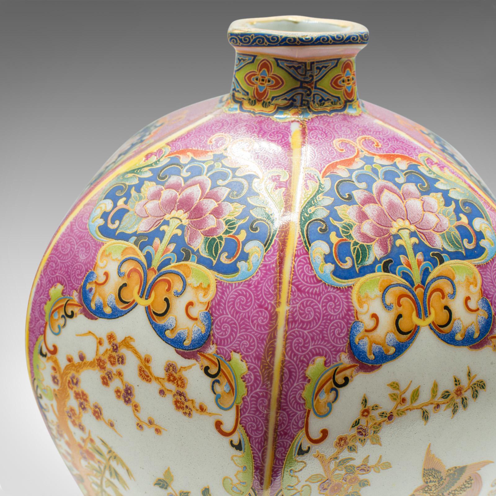 Antique Hexagonal Posy Vase, Chinese, Ceramic, Baluster Urn, Victorian, Qing For Sale 7