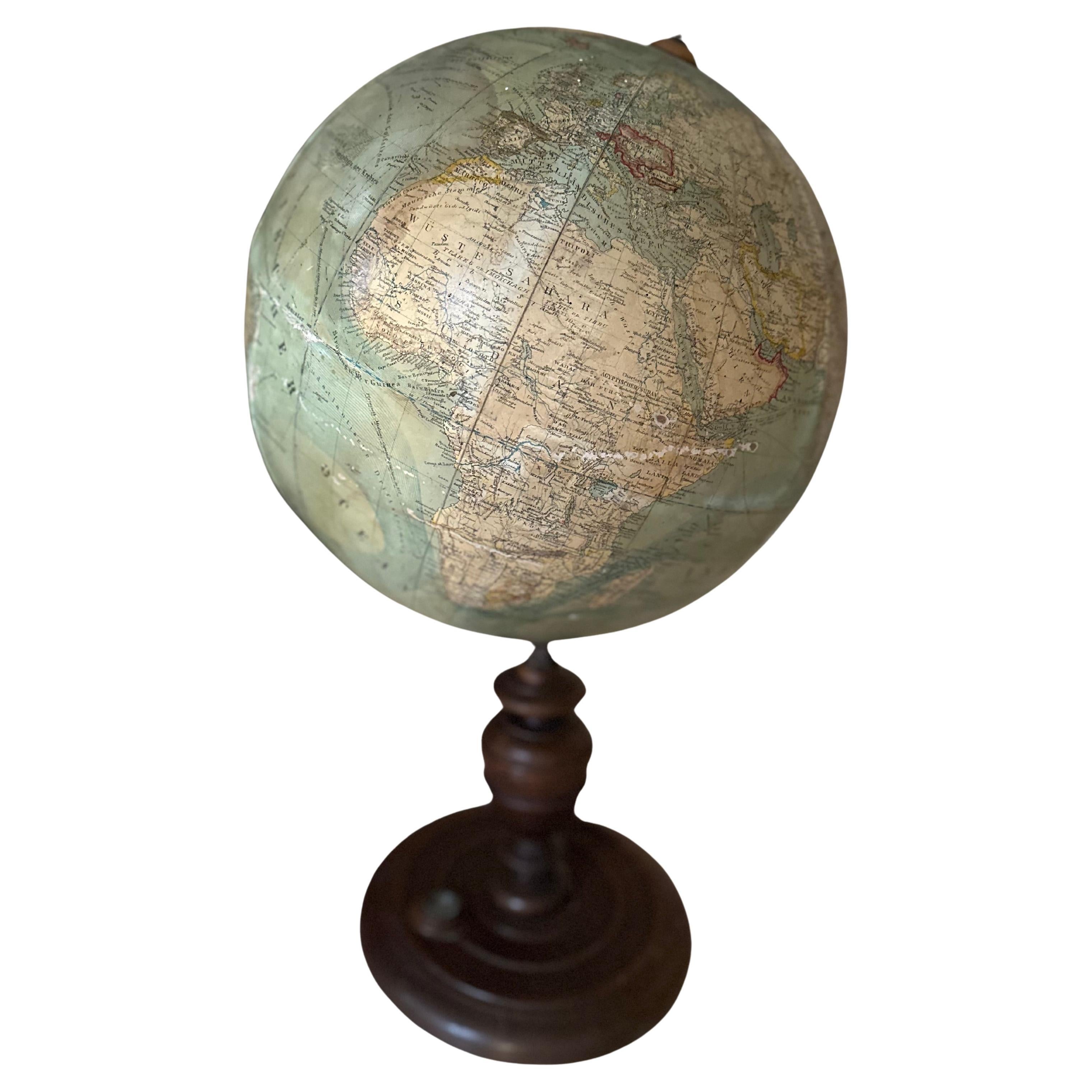 Antique Heymann Globe – Exquisite Cartographic Masterpiece with Compass