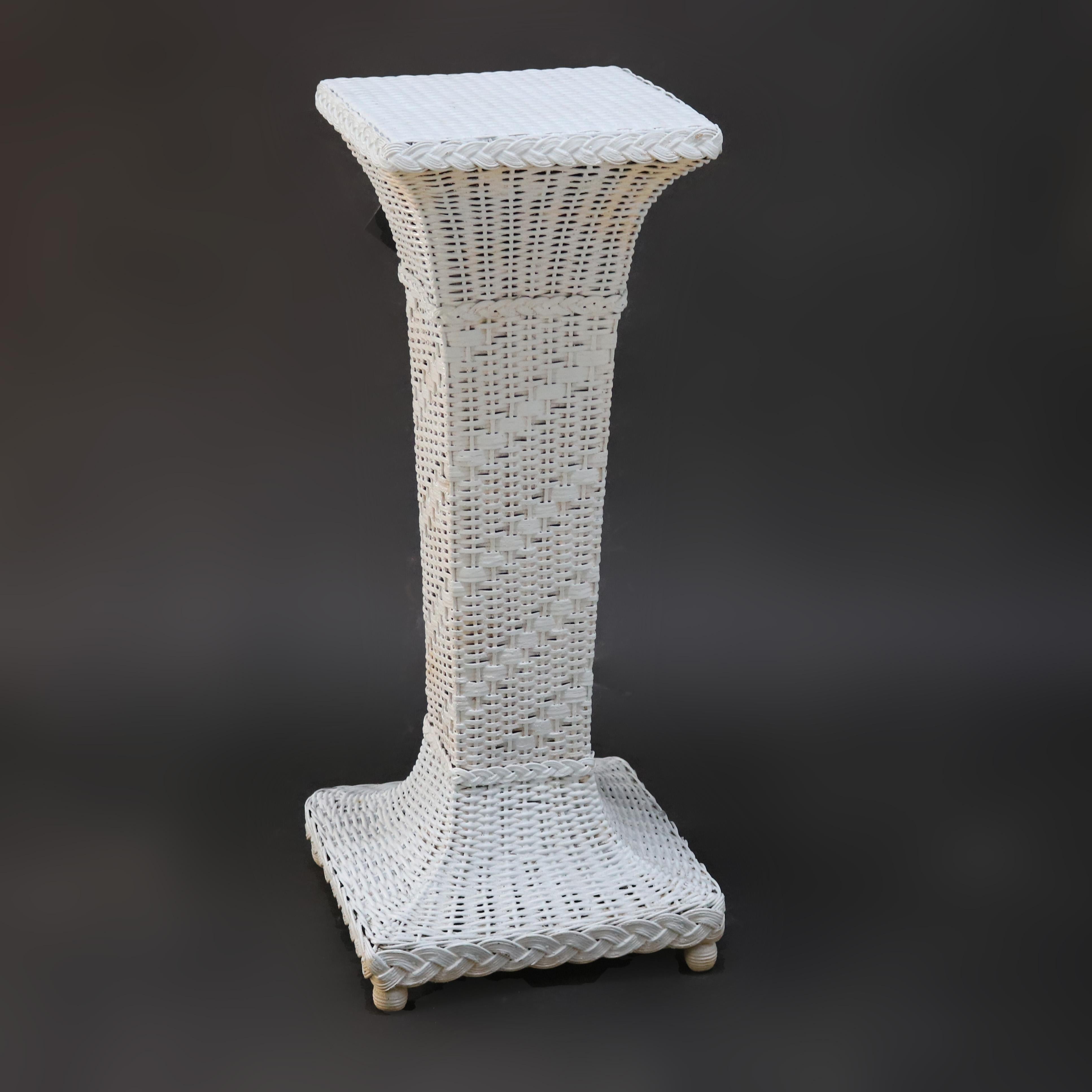 Antiguo soporte de helecho de mimbre Heywood Wakefield Arts & Crafts C1920 Artes y manualidades en venta