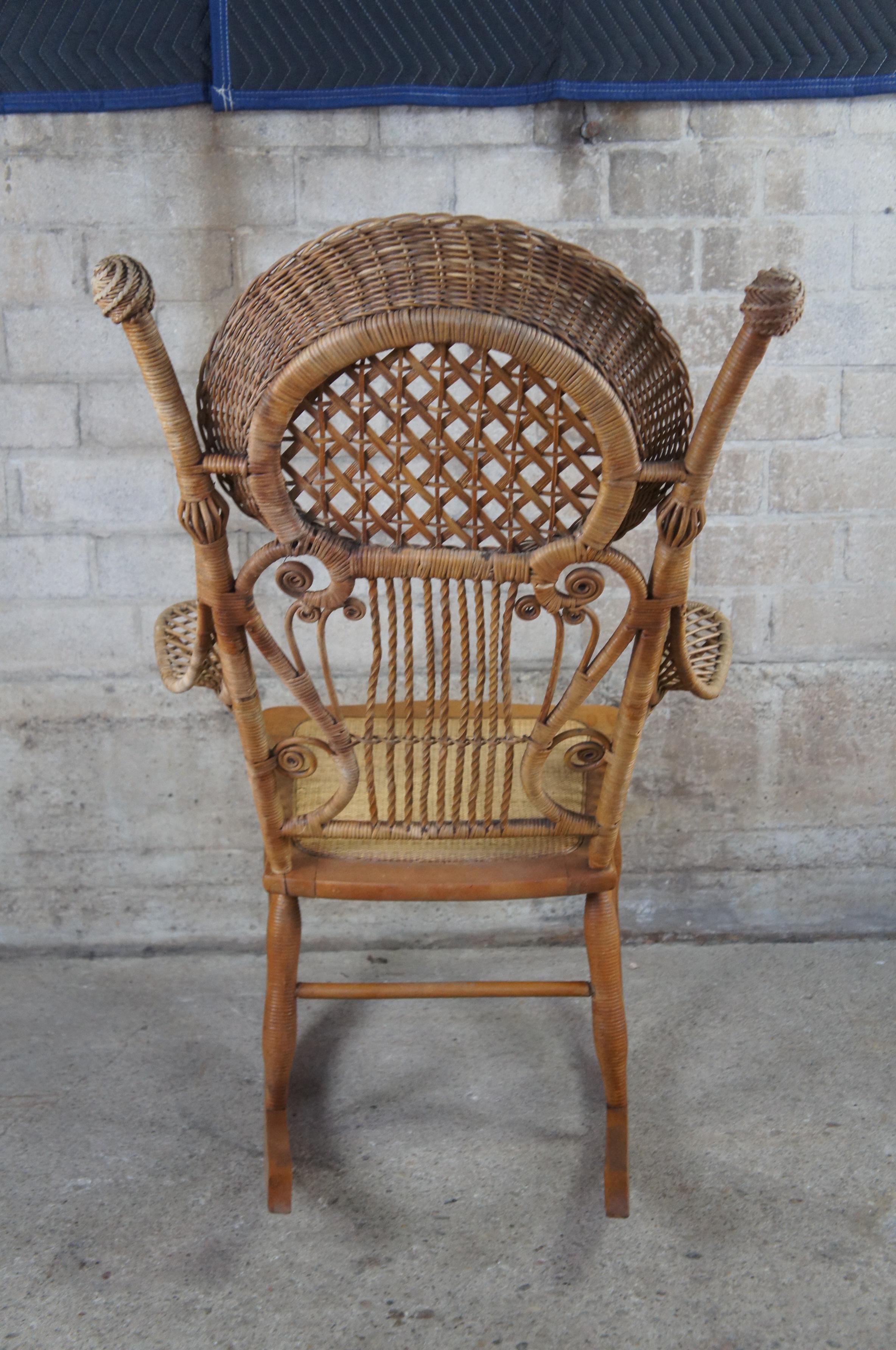 heywood wakefield wicker rocking chair