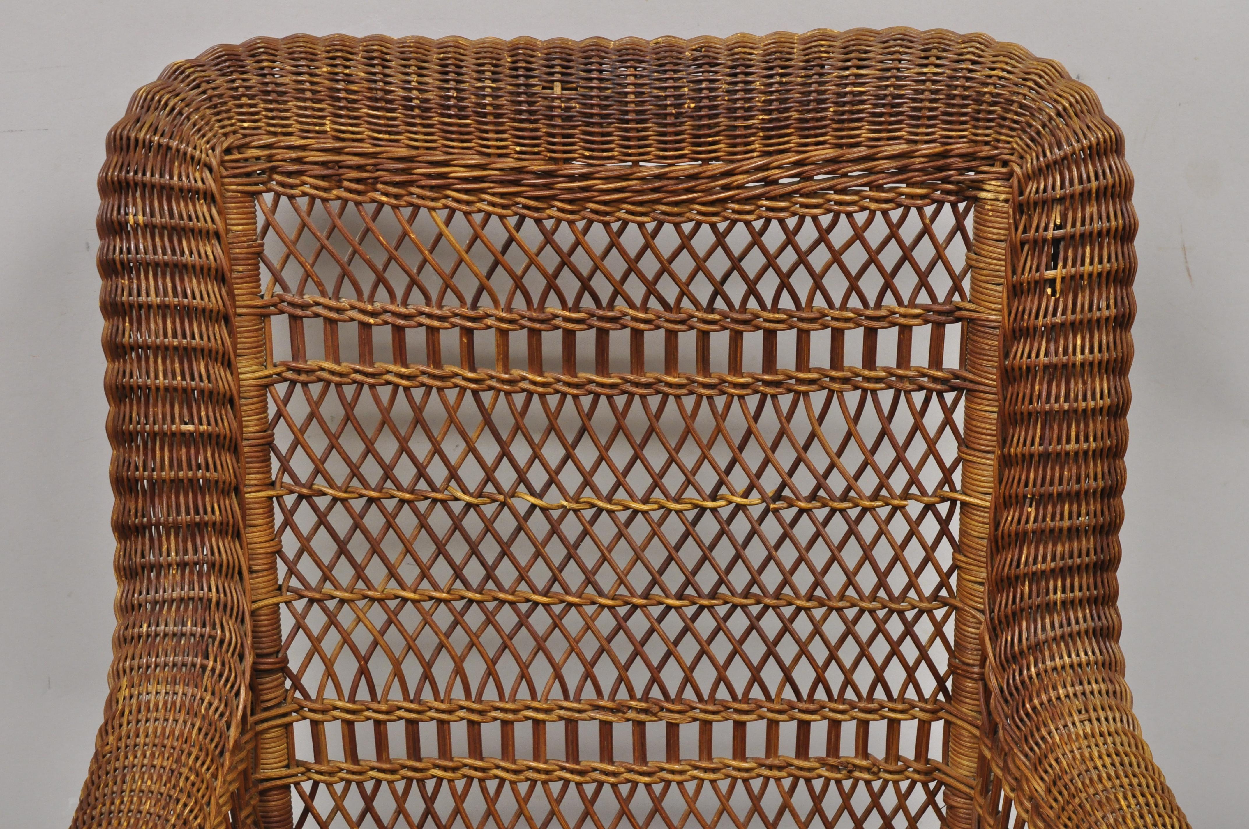 antique wicker rocking chair