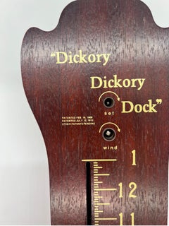 Antique Hickory Dickory Dock Mouse Novelty Wall Clock, the Mouse Reads Time