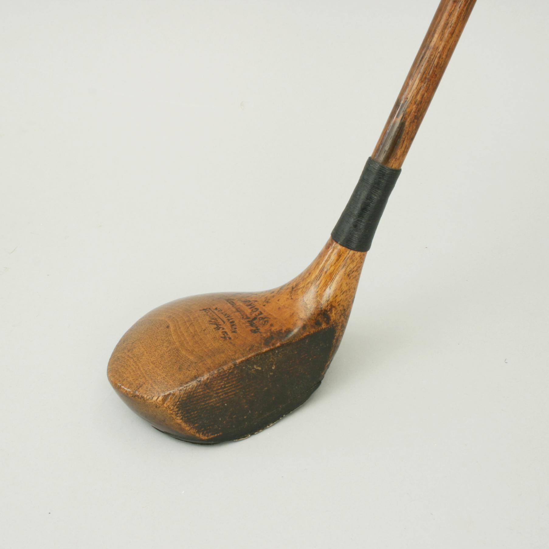 Early 20th Century Antique Hickory Golf Club, Driver, Hunstanton, circa 1920