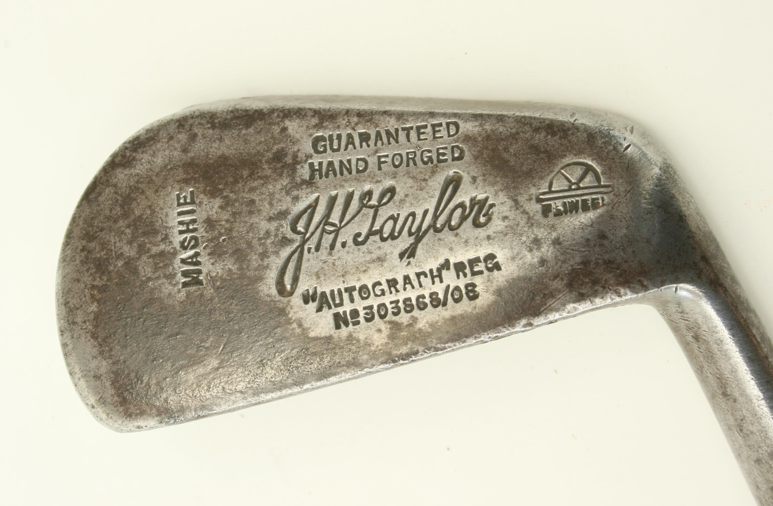 European Antique Hickory Golf Club, J. H. Taylor, Mashie, circa 1920