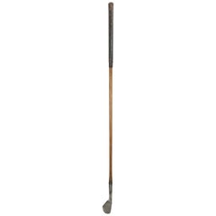 Antique Hickory Golf Club, Tom Stewart Iron with Personal Inspection Mark