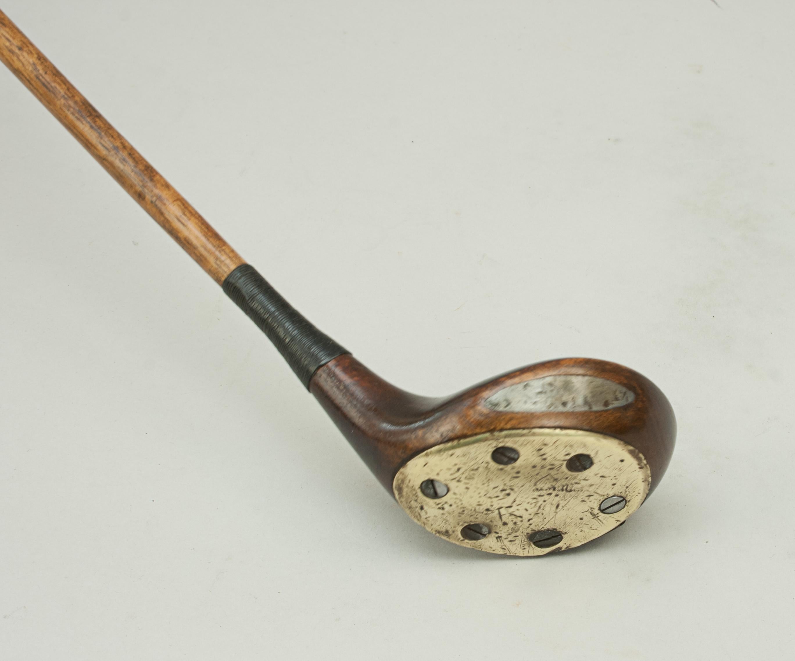 Early 20th Century Antique Hickory Shafted Golf Club, Spoon by A. Dimon