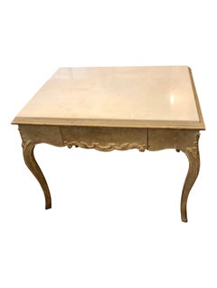 Antique Hideaway House Beverly Hills Marble Top Nightstand End or Side Table