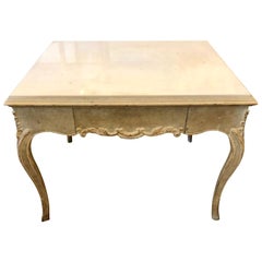 Table de nuit ou table d'appoint ancienne Hideaway House à plateau en marbre de Beverly Hills