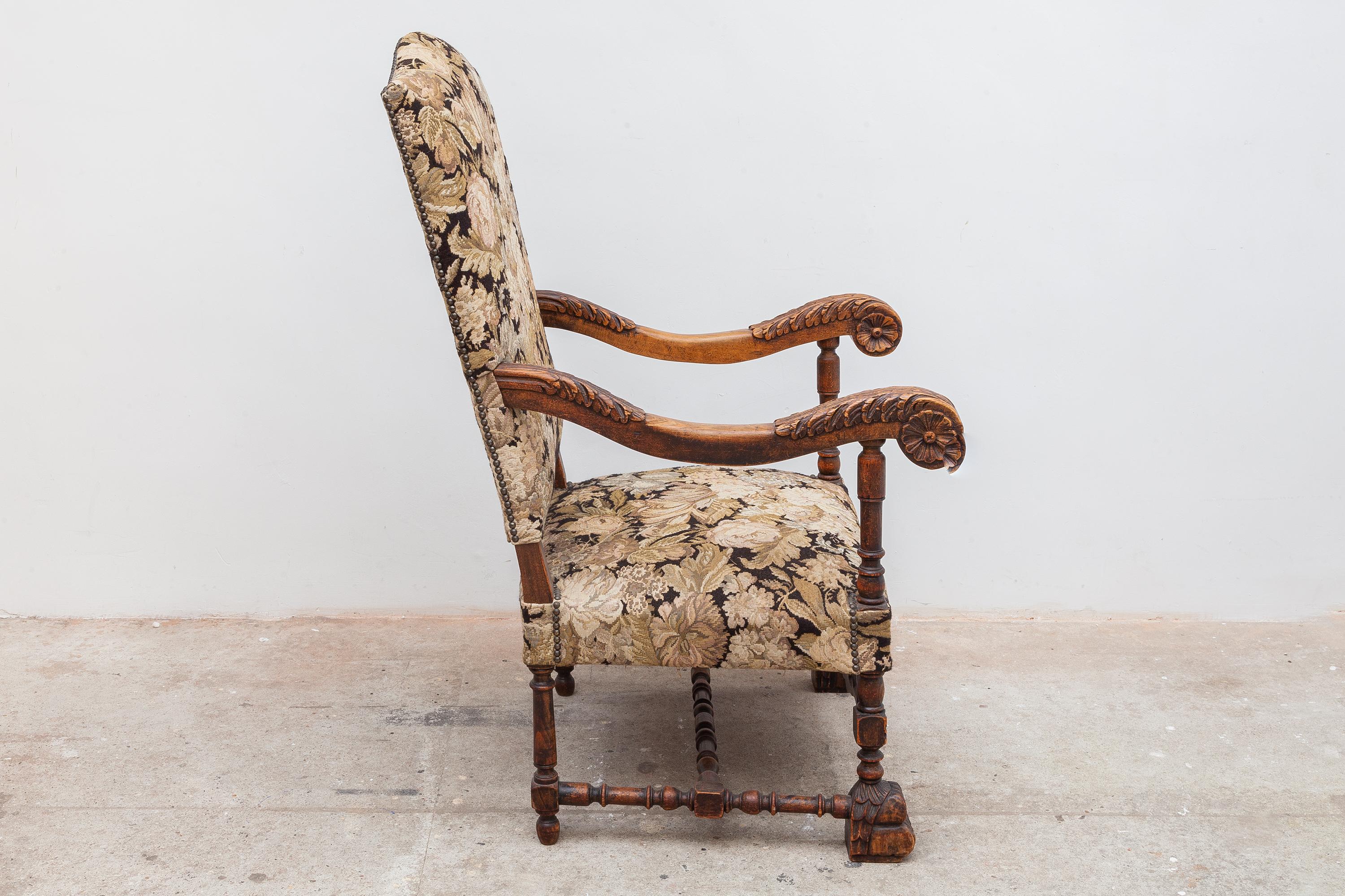 Antiker Parlor-Stuhl mit hoher Rückenlehne, Frankreich  (Französische Provence) im Angebot