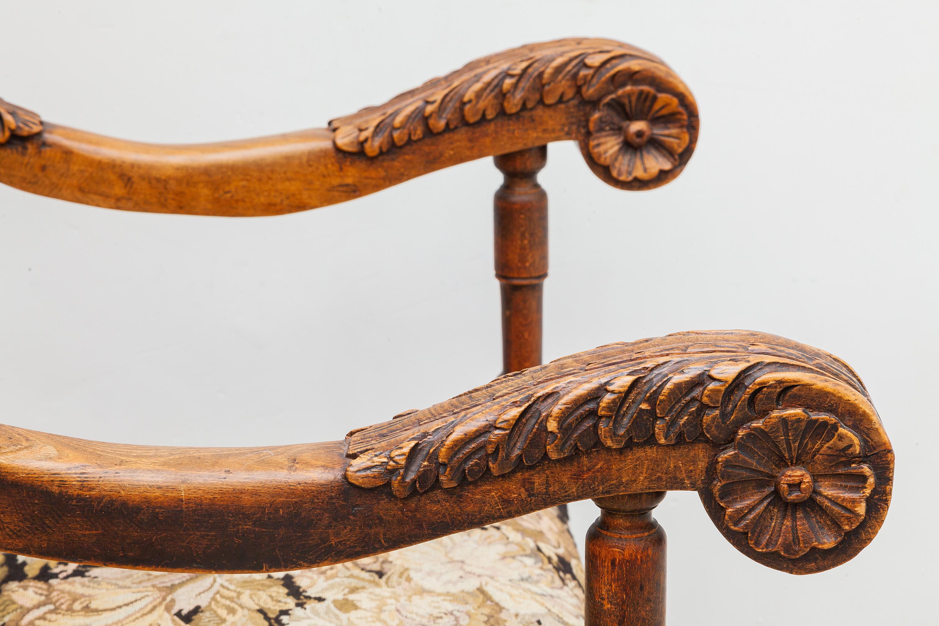 Antiker Parlor-Stuhl mit hoher Rückenlehne, Frankreich  im Zustand „Gut“ im Angebot in Antwerp, BE