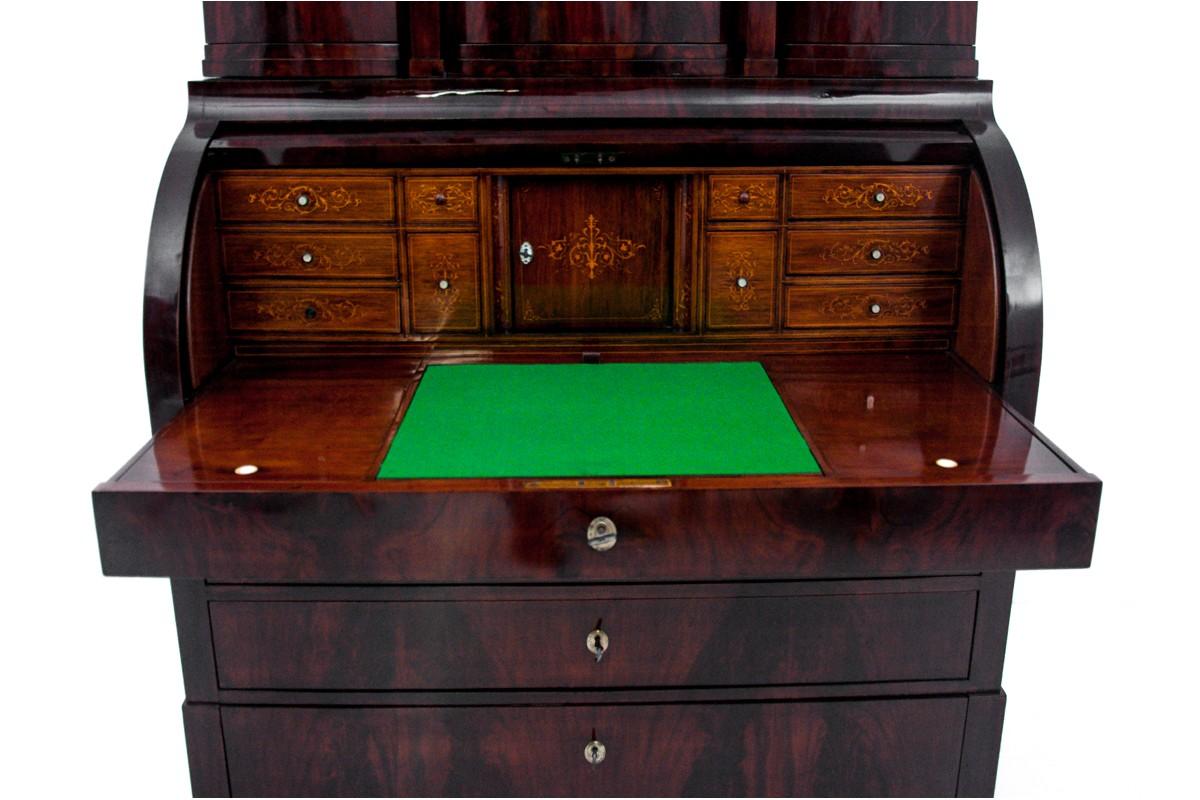Antique High Gloss Secretary Desk, Scandinavia, circa 1950s, Restored 8