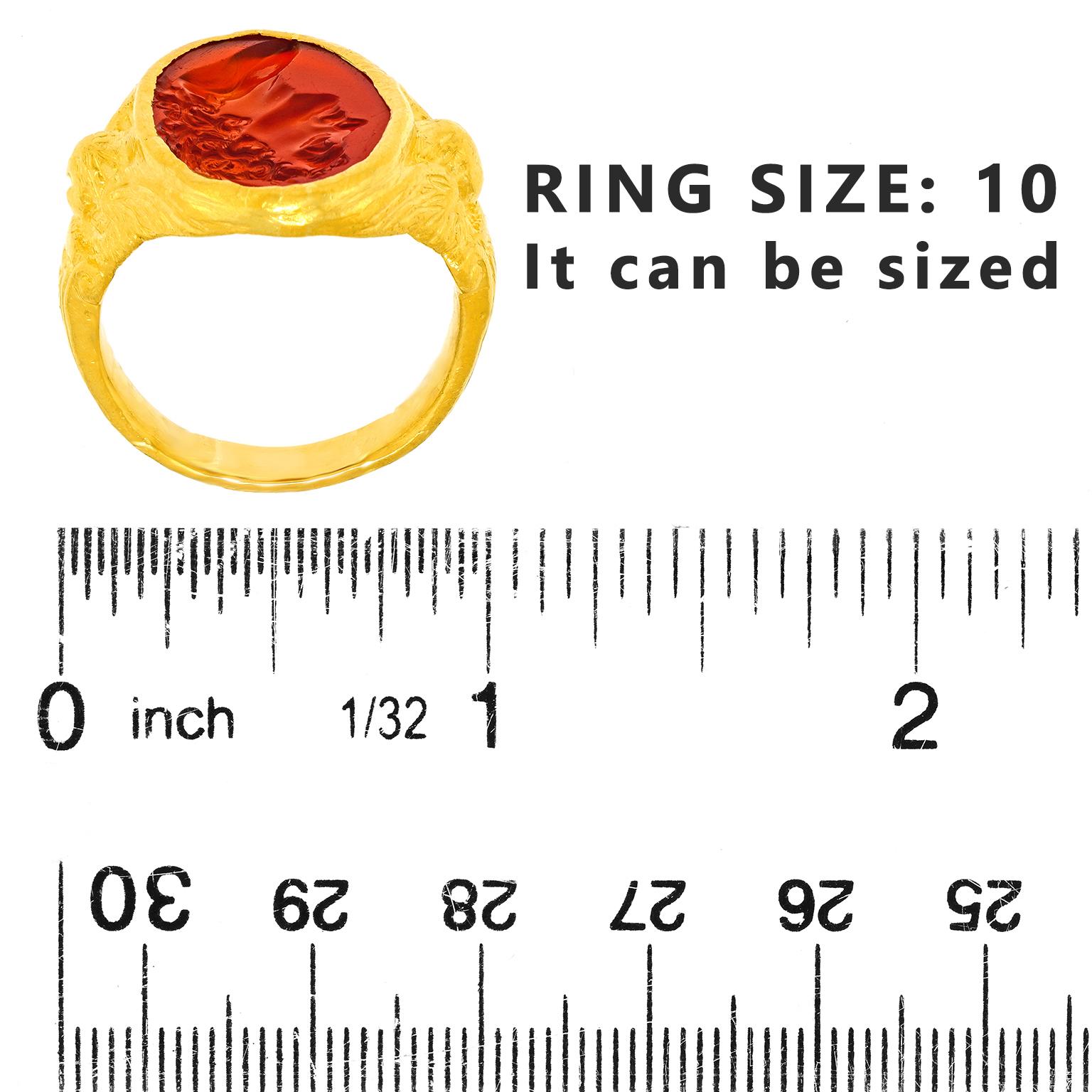 Antiker Siegelring aus hochkarätigem Gold für Damen oder Herren im Angebot