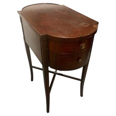 Antique High Leg Federal Two Cabinet Mahogany End Table