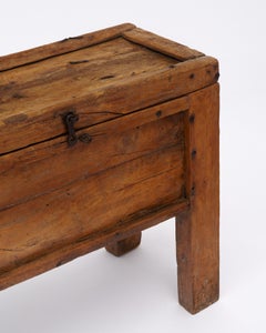 Antique “High Period” Wooden Trunk on Legs