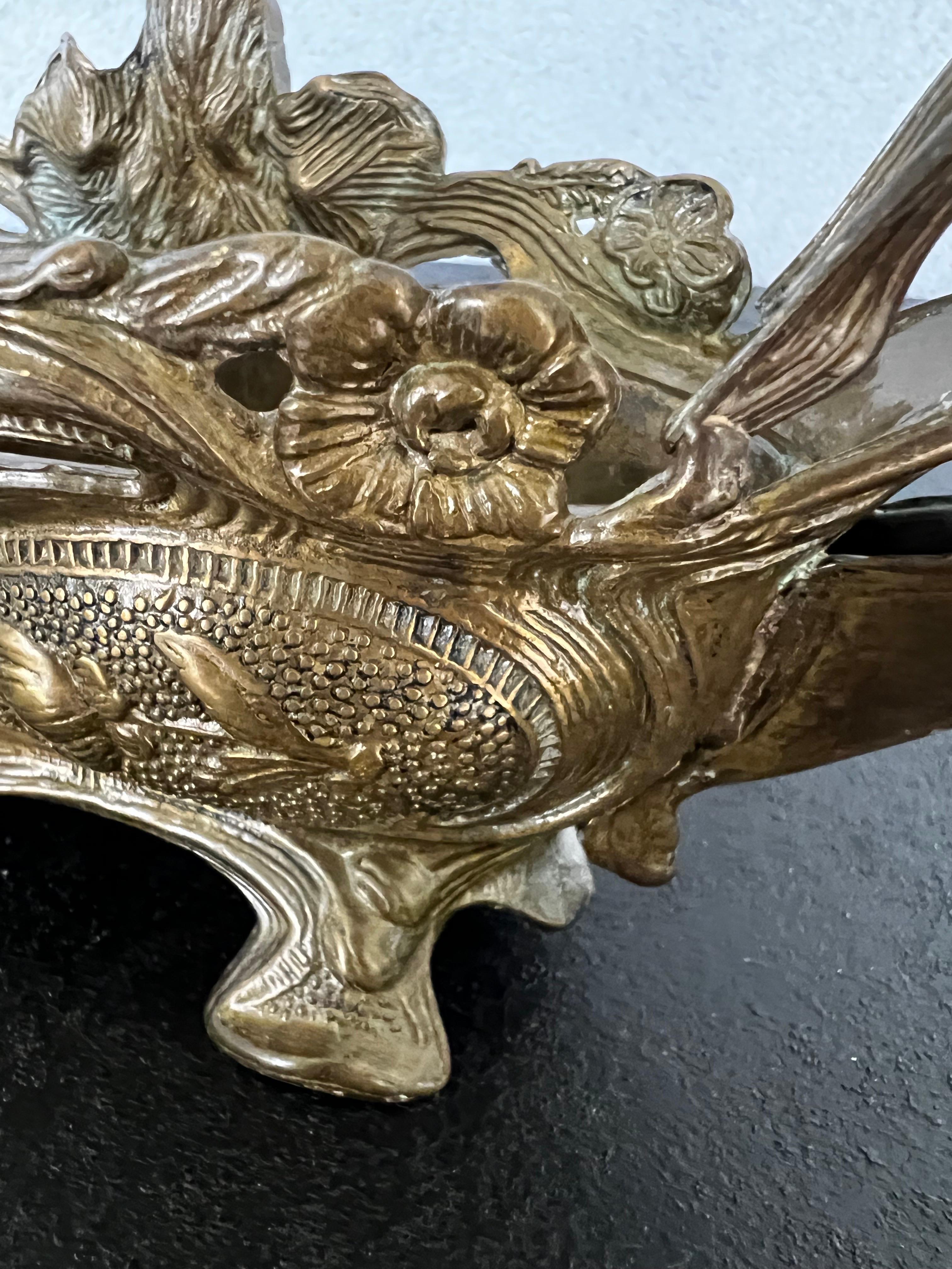 Antique High Quality French Bronze Jardiniere Art Deco Planter  For Sale 8