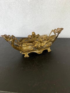 Antique Jardiniere Art Deco en bronze français de haute qualité
