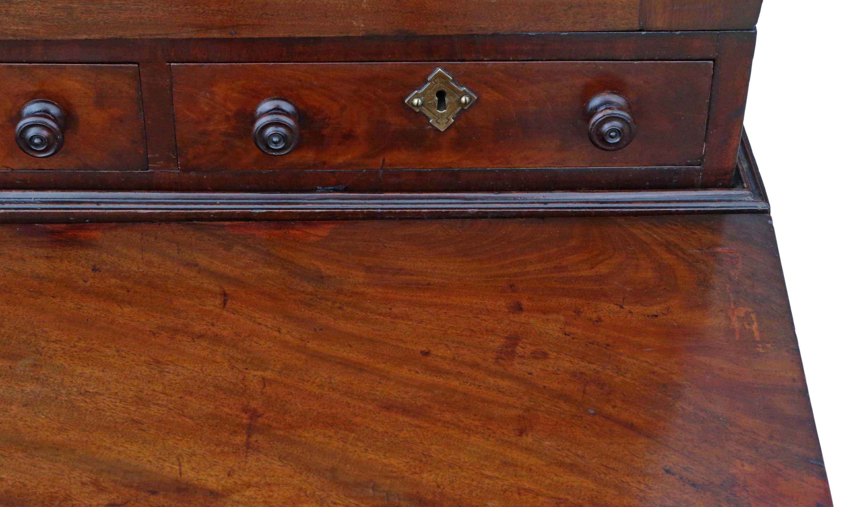 Early 19th Century Antique High-Quality Mahogany Housekeeper's Cupboard with Secretaire, circa 1800 For Sale