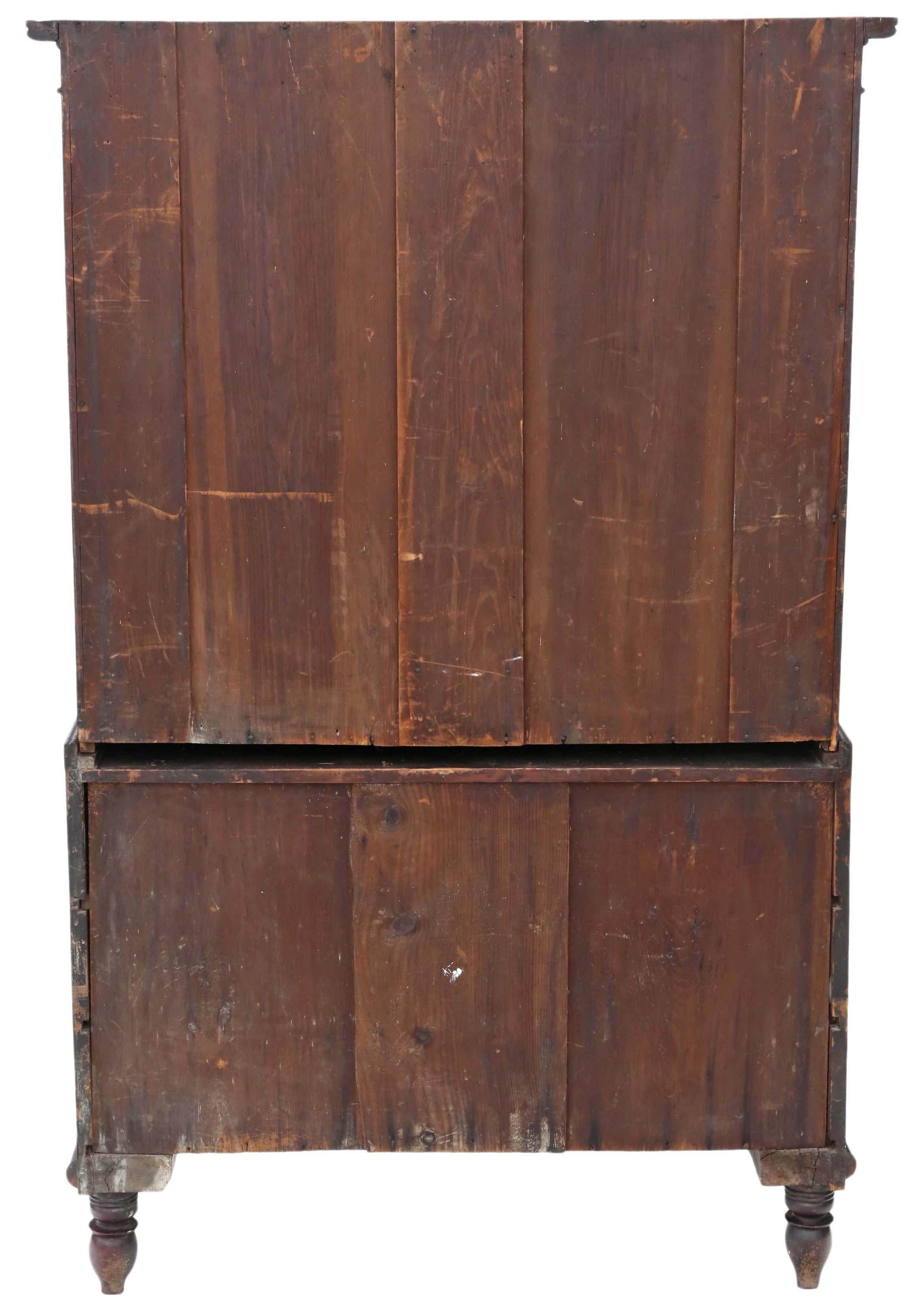 Antique High-Quality Mahogany Housekeeper's Cupboard with Secretaire, circa 1800 For Sale 3