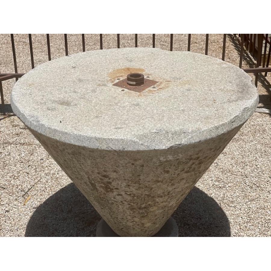 19th Century Antique High Rough Round Granite Table, GE-1629 For Sale