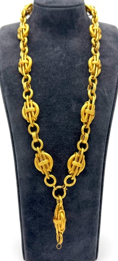 Antique High Victorian 18K Yellow Gold Necklace Collar