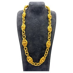 Antique High Victorian 18K Yellow Gold Necklace Collar