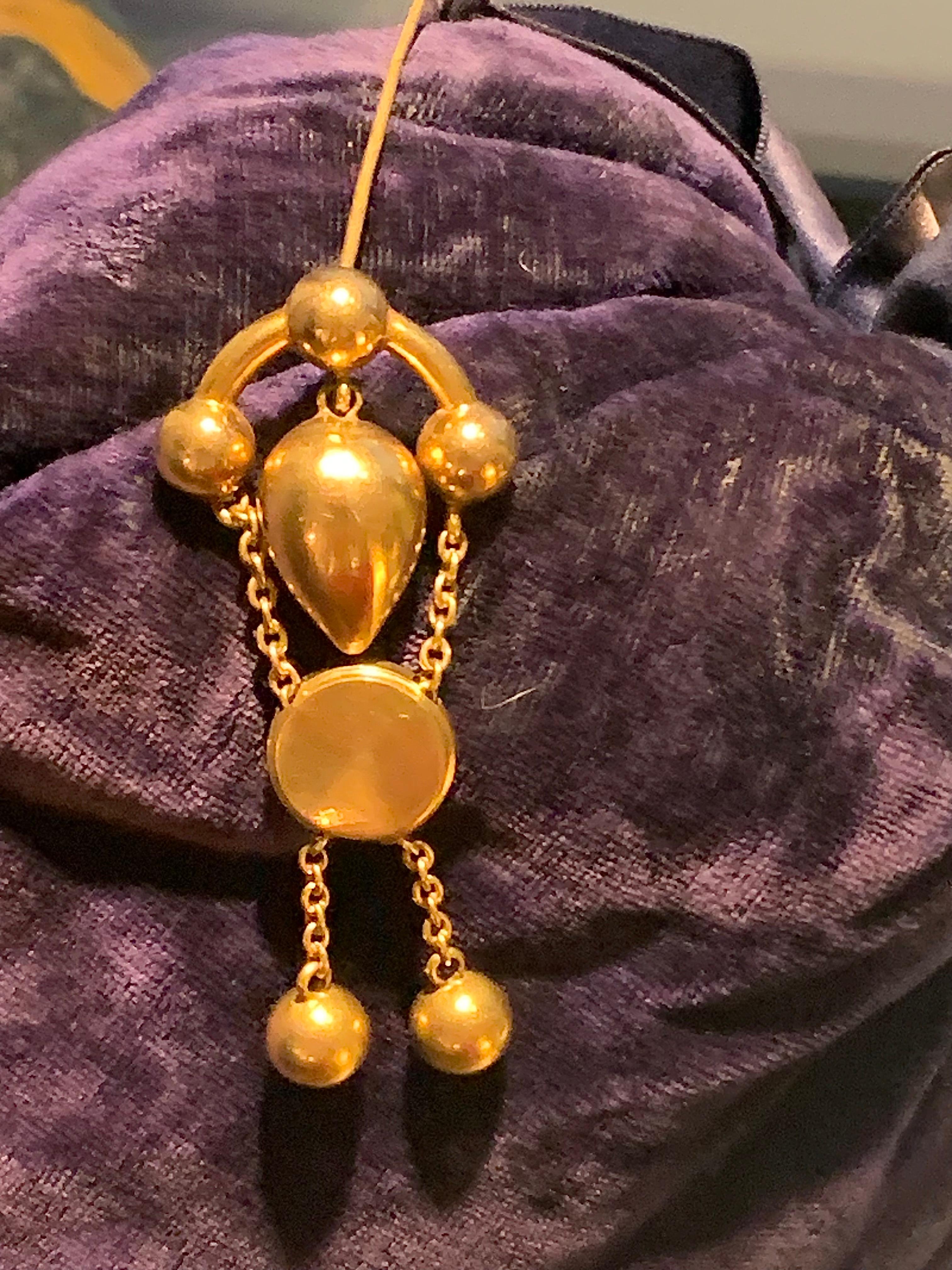 Antiguo Alfiler de Sombrero Alto Victoriano Metal Dorado Latón Adorno para el Pelo Alfiler de Pelo en venta 2