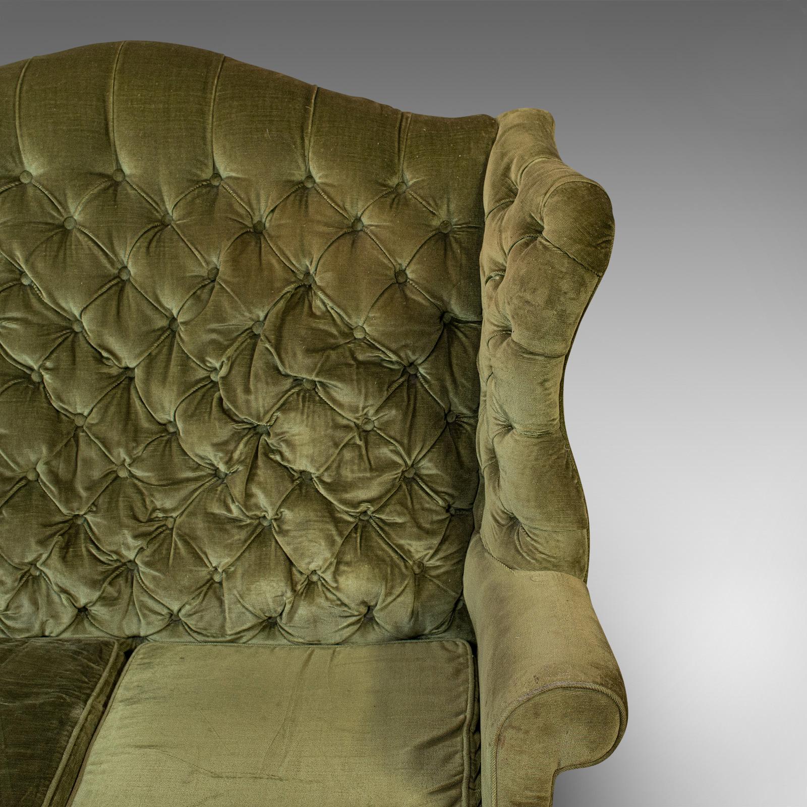 Antique High Wing-Back Settee, English, Sofa, Love Seat, Edwardian, circa 1910 1