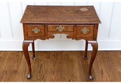 Antique Highly Figured Stained Oak Chippendale Style Lowboy
