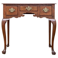 Antique Highly Figured Stained Oak Chippendale Style Lowboy