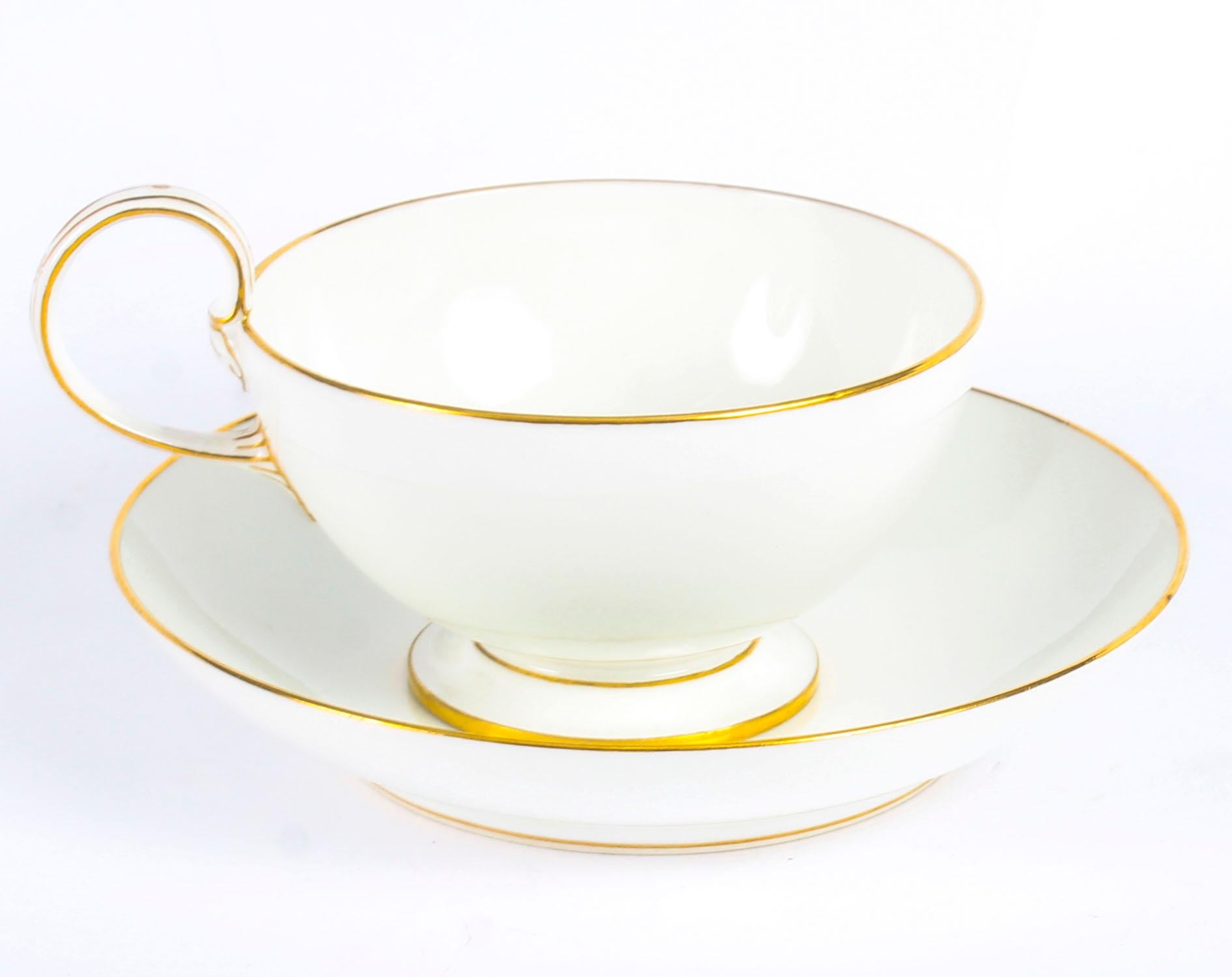 Mid-19th Century Antique HIH Emperor Napoleon III Sèvres Porcelain Cup and Saucer, 19th Century
